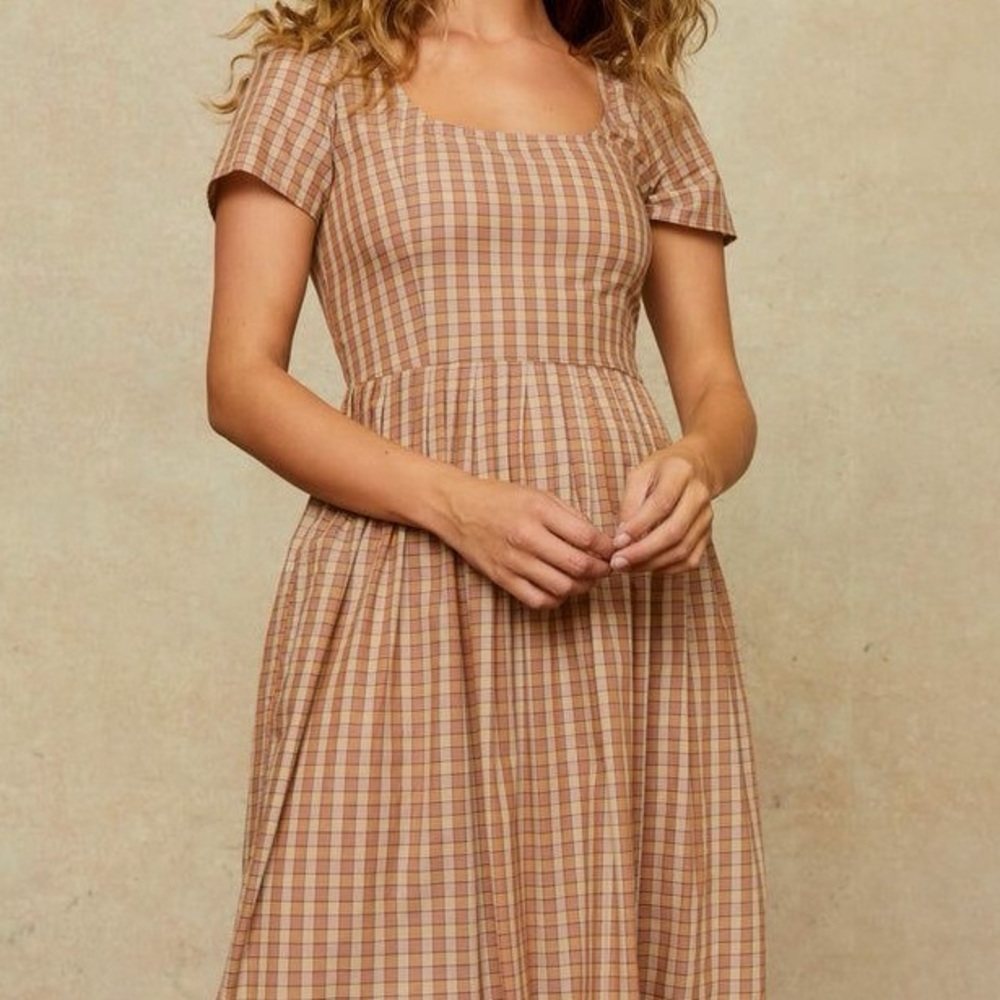 NWT Christy Dawn The Scarlet Dress | Chestnut Plaid. HTF